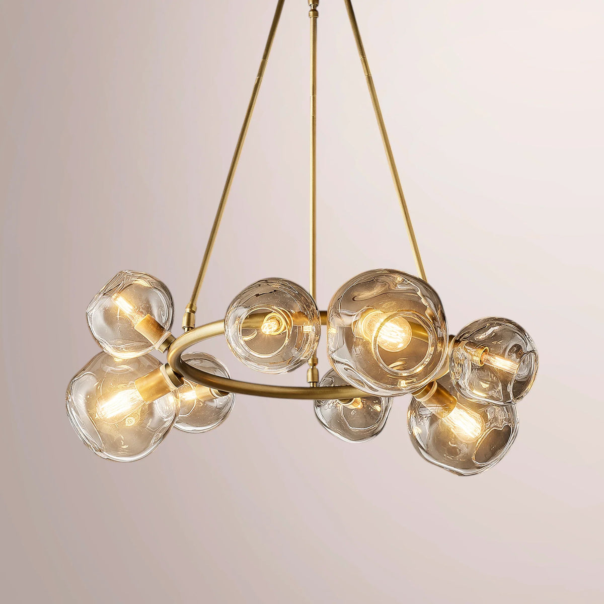 Virelle Bubble Clear Glass Round Chandelier
