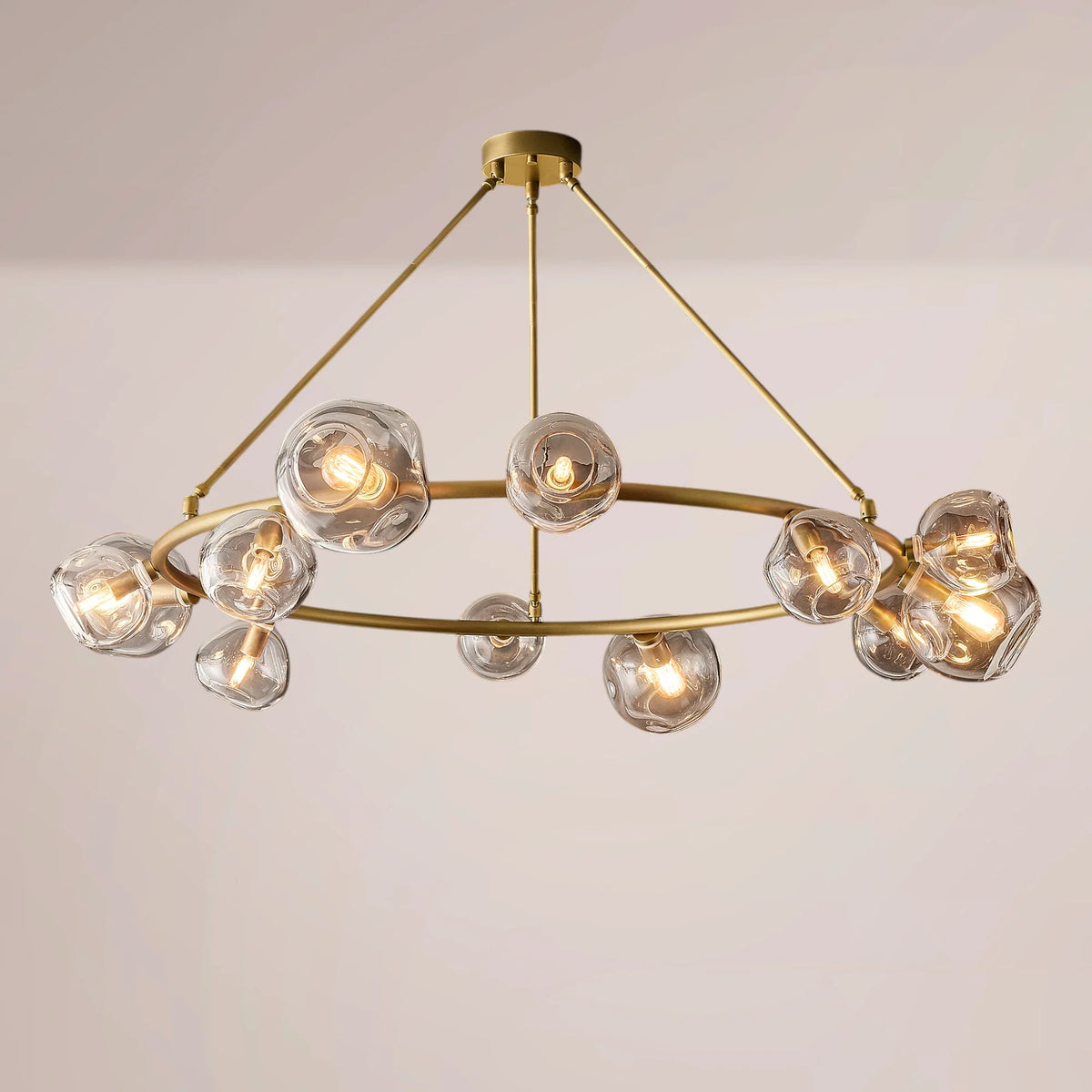 Virelle Bubble Clear Glass Round Chandelier