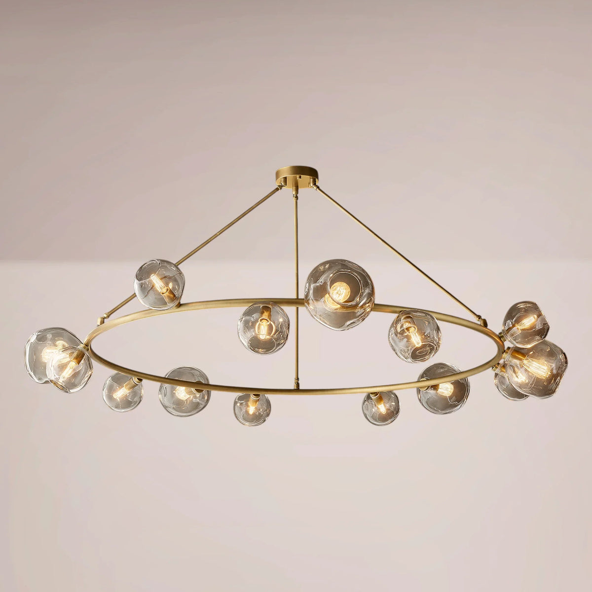 Virelle Bubble Clear Glass Round Chandelier