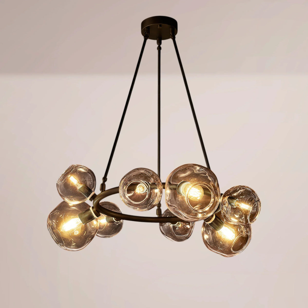 Virelle Bubble Clear Glass Round Chandelier
