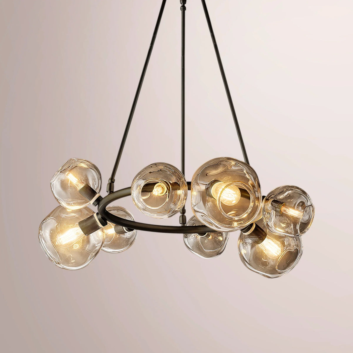 Virelle Bubble Clear Glass Round Chandelier