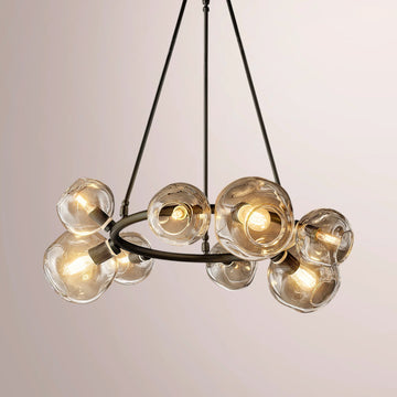 Virelle Bubble Clear Glass Round Chandelier