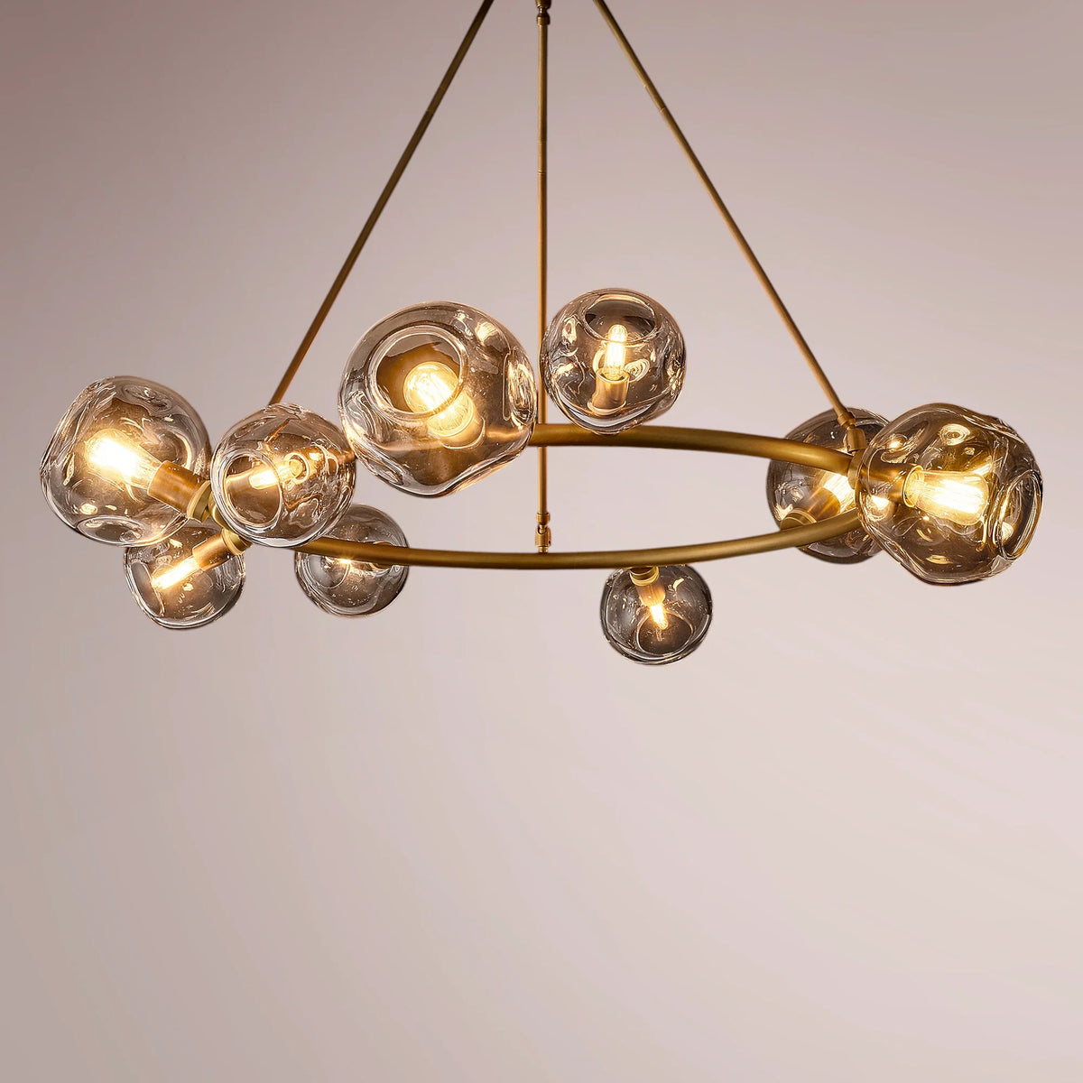 Virelle Bubble Clear Glass Round Chandelier