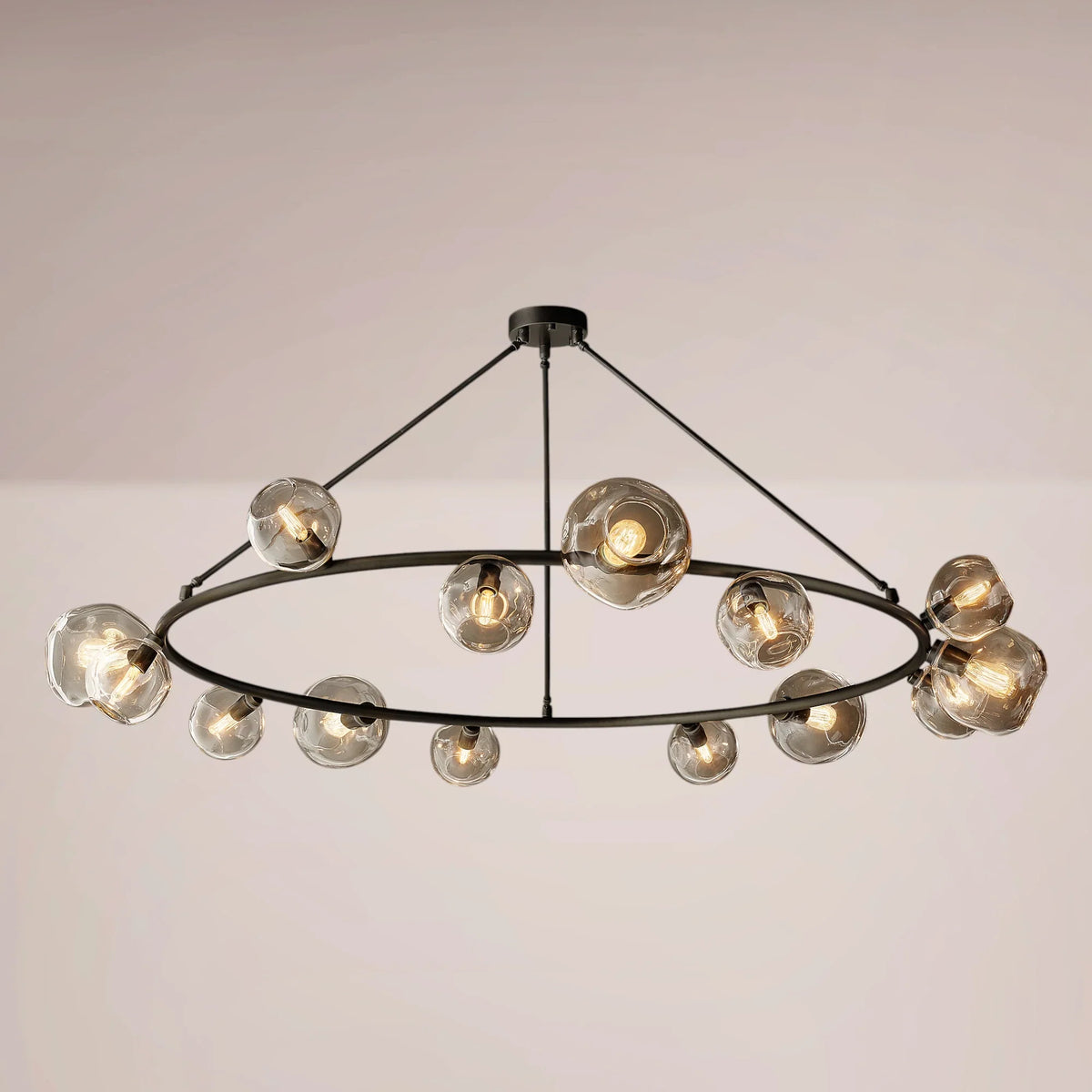Virelle Bubble Clear Glass Round Chandelier