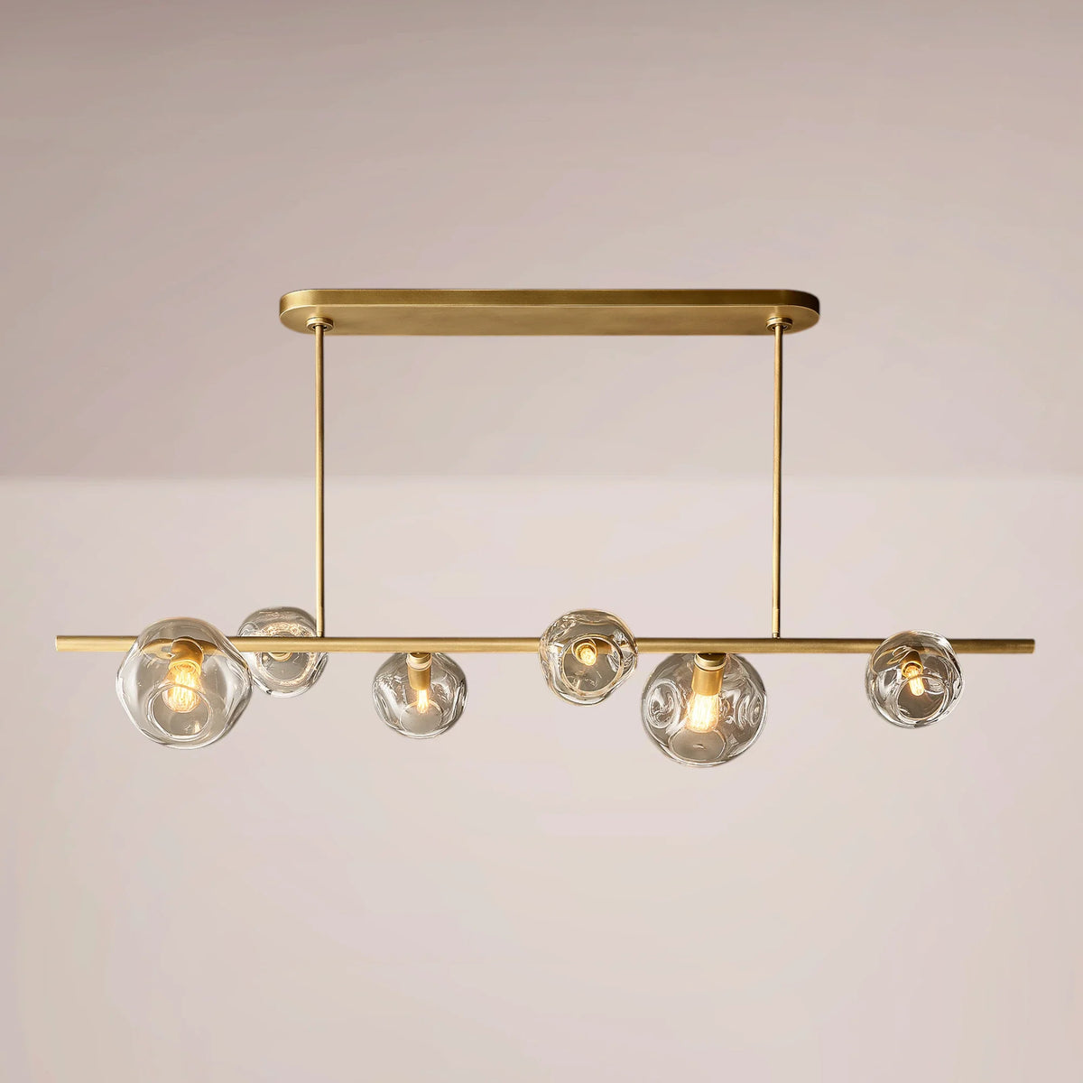 Virelle Bubble Clear Glass Linear Chandelier