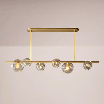 Virelle Bubble Clear Glass Linear Chandelier