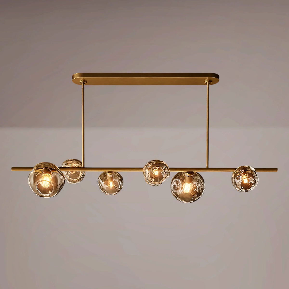 Virelle Bubble Clear Glass Linear Chandelier