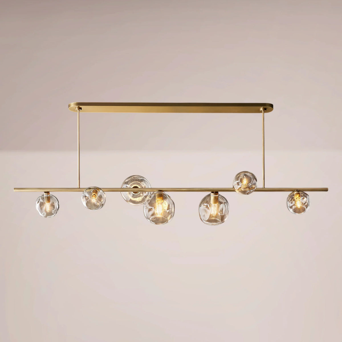 Virelle Bubble Clear Glass Linear Chandelier