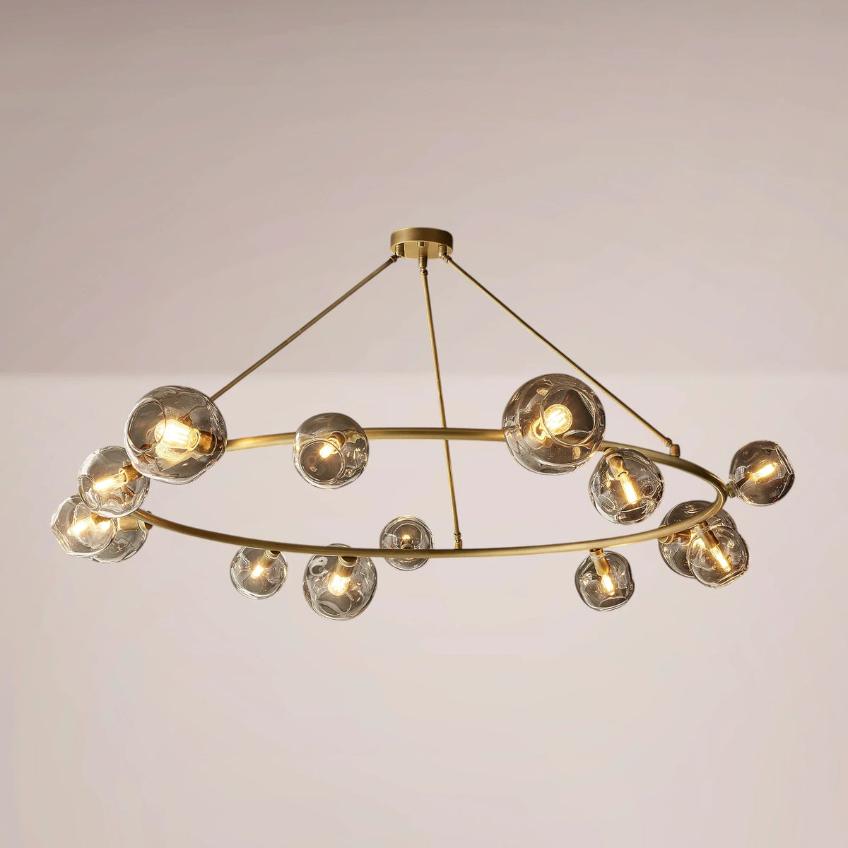 Virelle Bubble Smoke Glass Round Chandelier