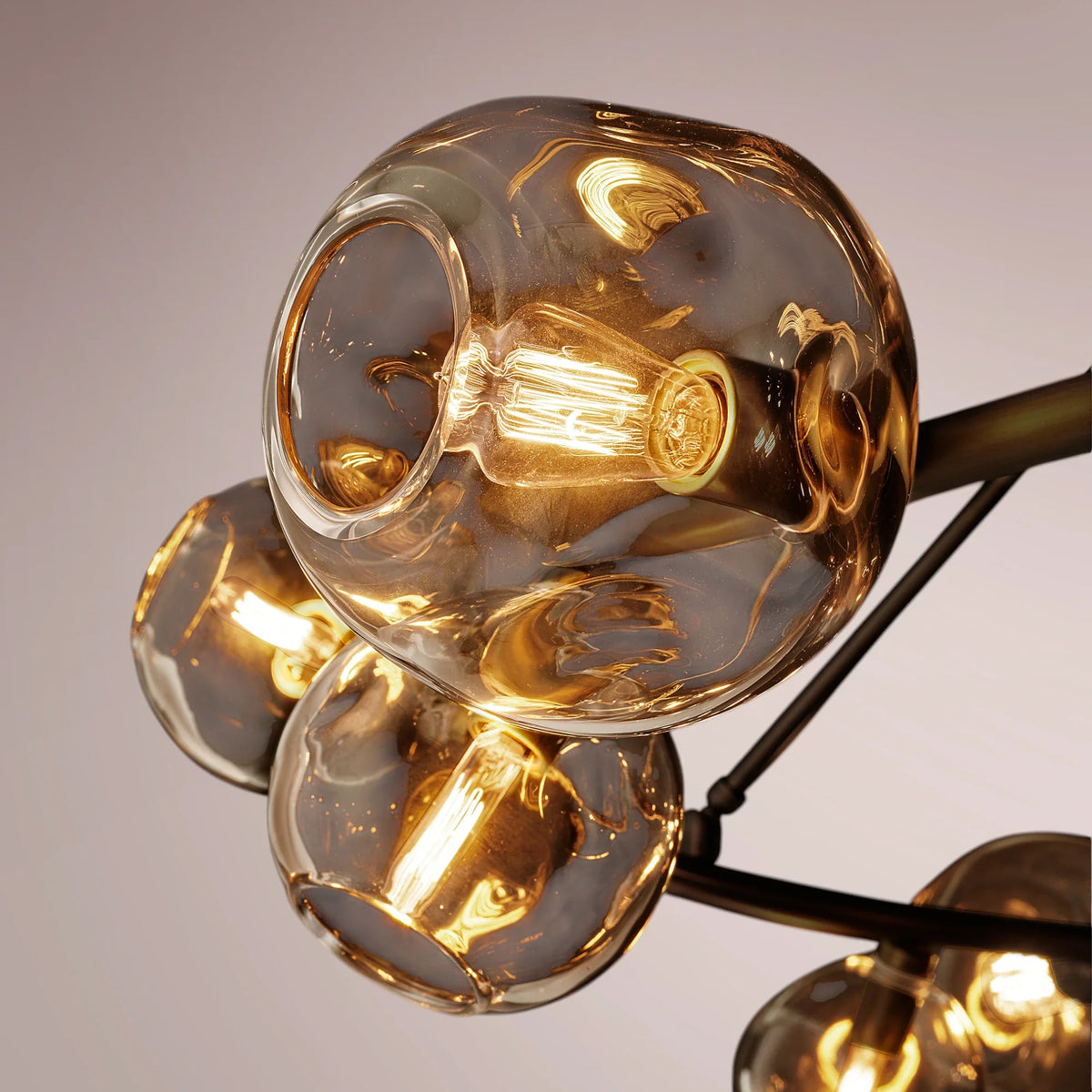 Virelle Bubble Smoke Glass Round Chandelier