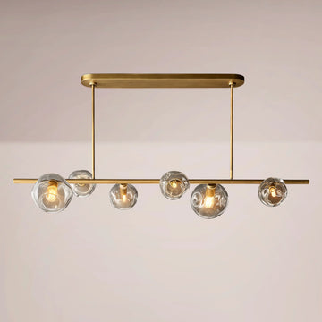 Virelle Bubble Smoke Glass Linear Chandelier