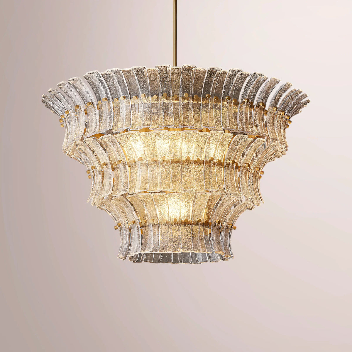 Romaino Clear Glass Round Chandelier