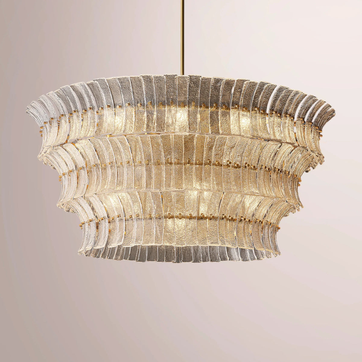 Romaino Clear Glass Round Chandelier