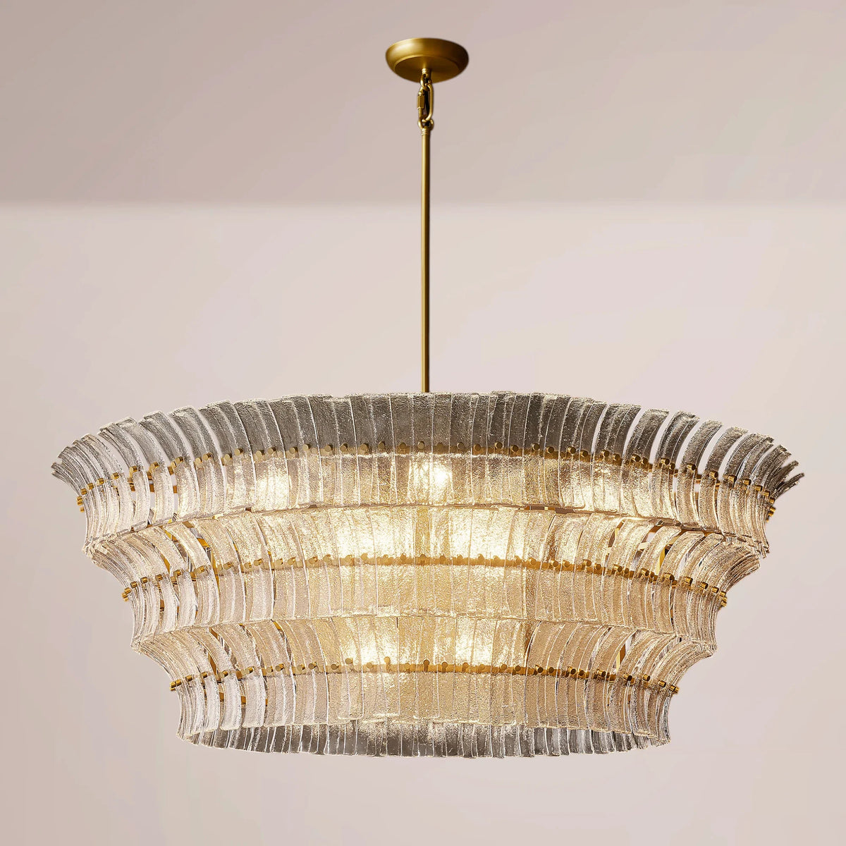 Romaino Clear Glass Round Chandelier