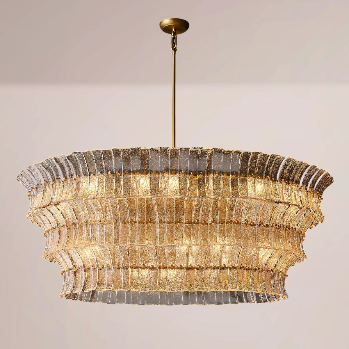 Romaino Clear Glass Round Chandelier