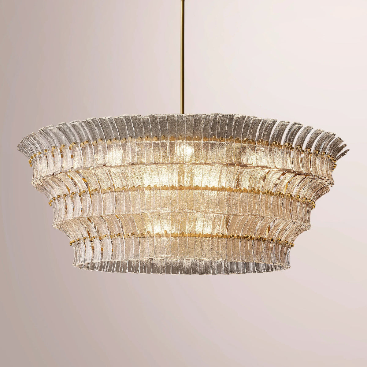 Romaino Clear Glass Round Chandelier