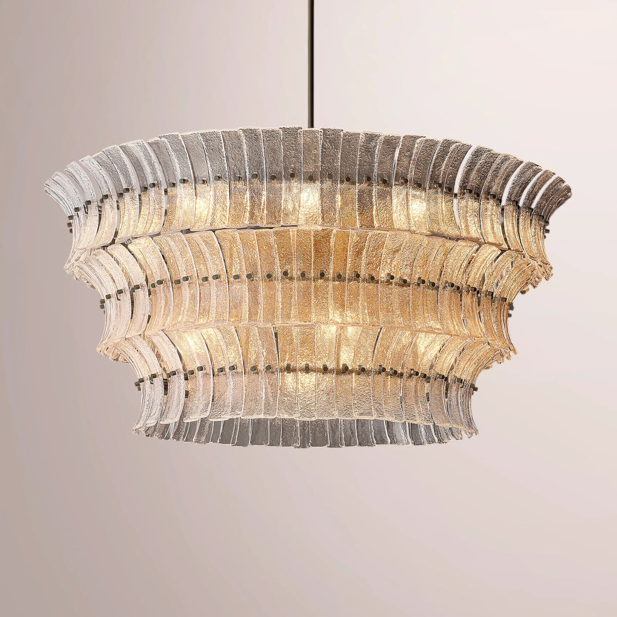 Romaino Clear Glass Round Chandelier