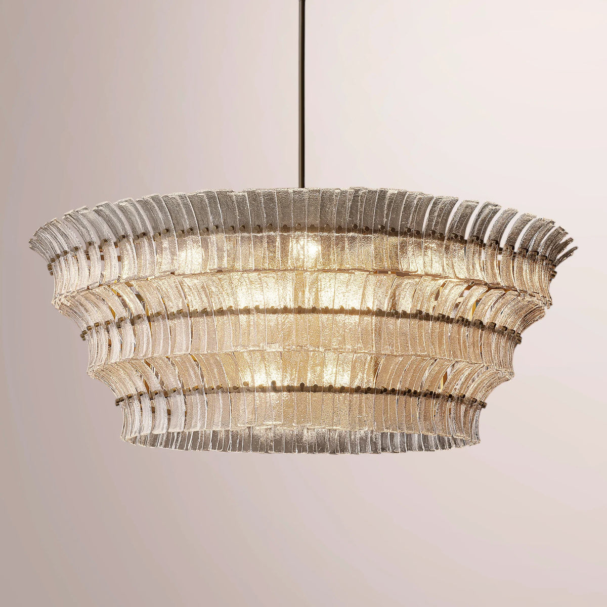 Romaino Clear Glass Round Chandelier