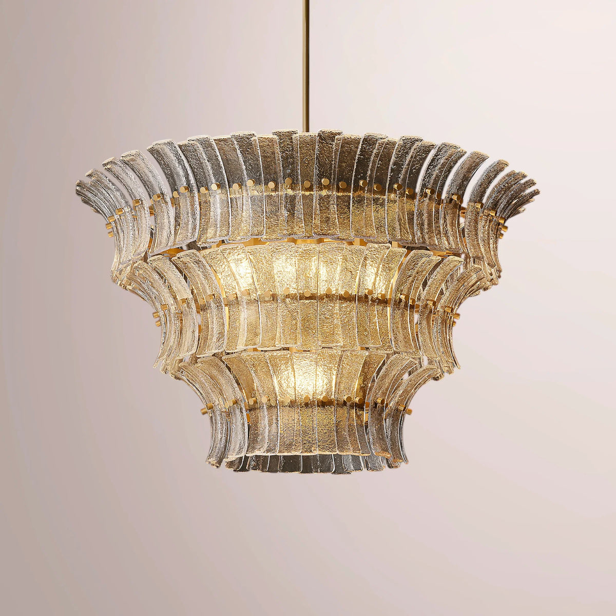 Romaino Smoke Glass Round Chandelier