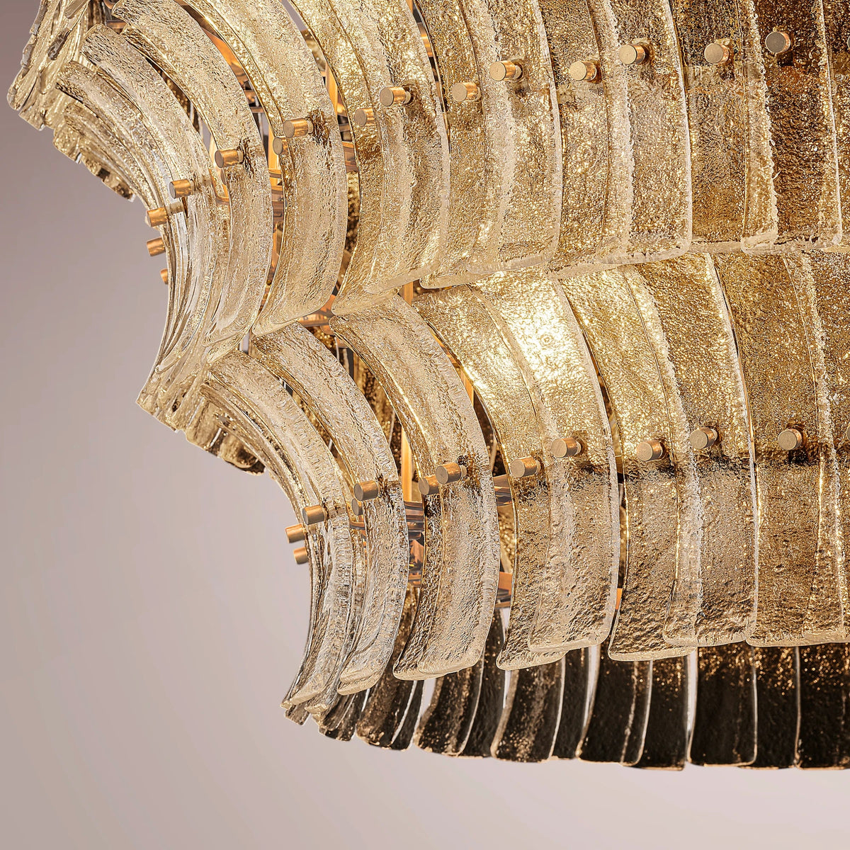 Romaino Smoke Glass Round Chandelier