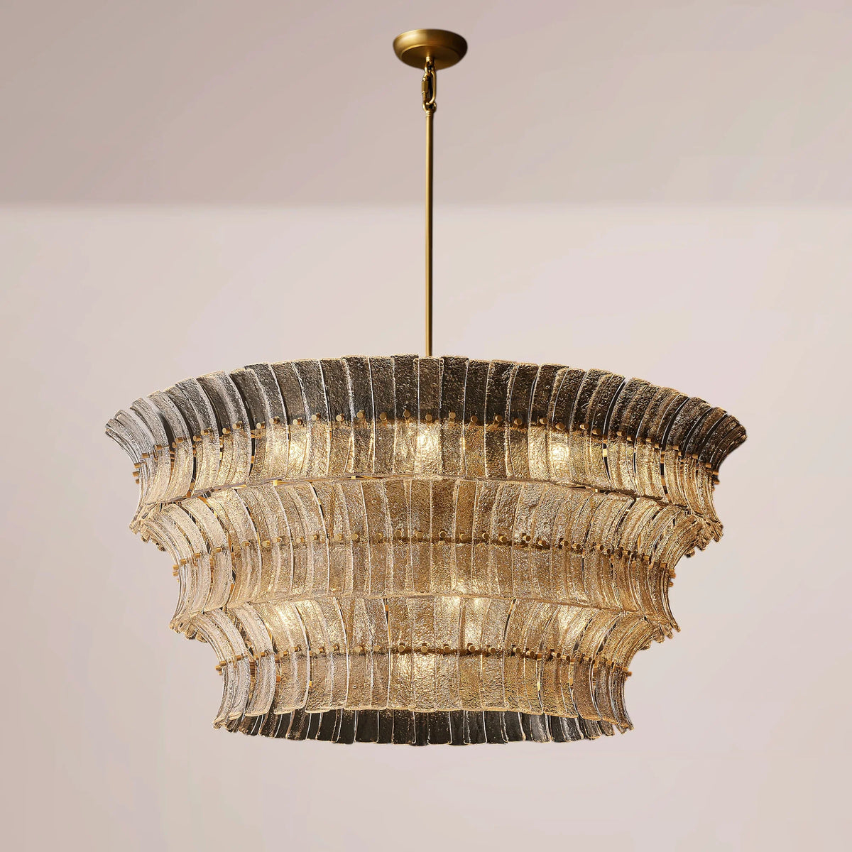 Romaino Smoke Glass Round Chandelier