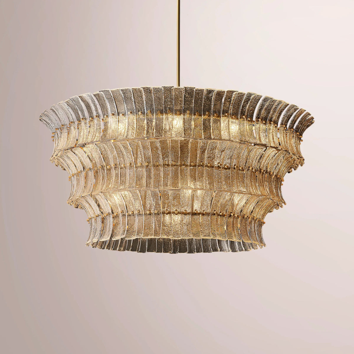 Romaino Smoke Glass Round Chandelier