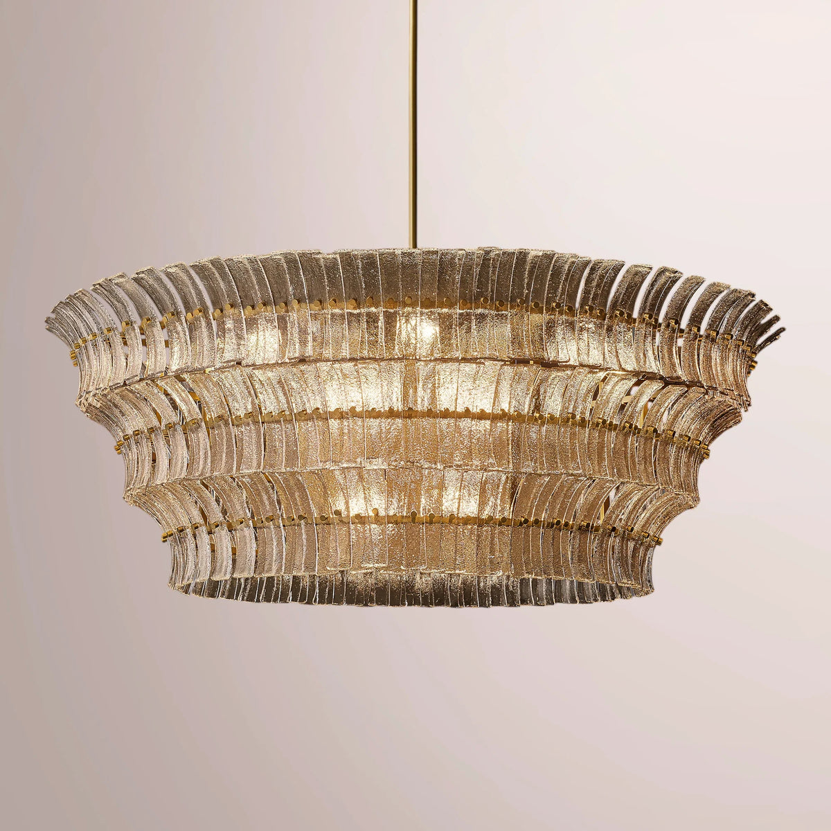 Romaino Smoke Glass Round Chandelier