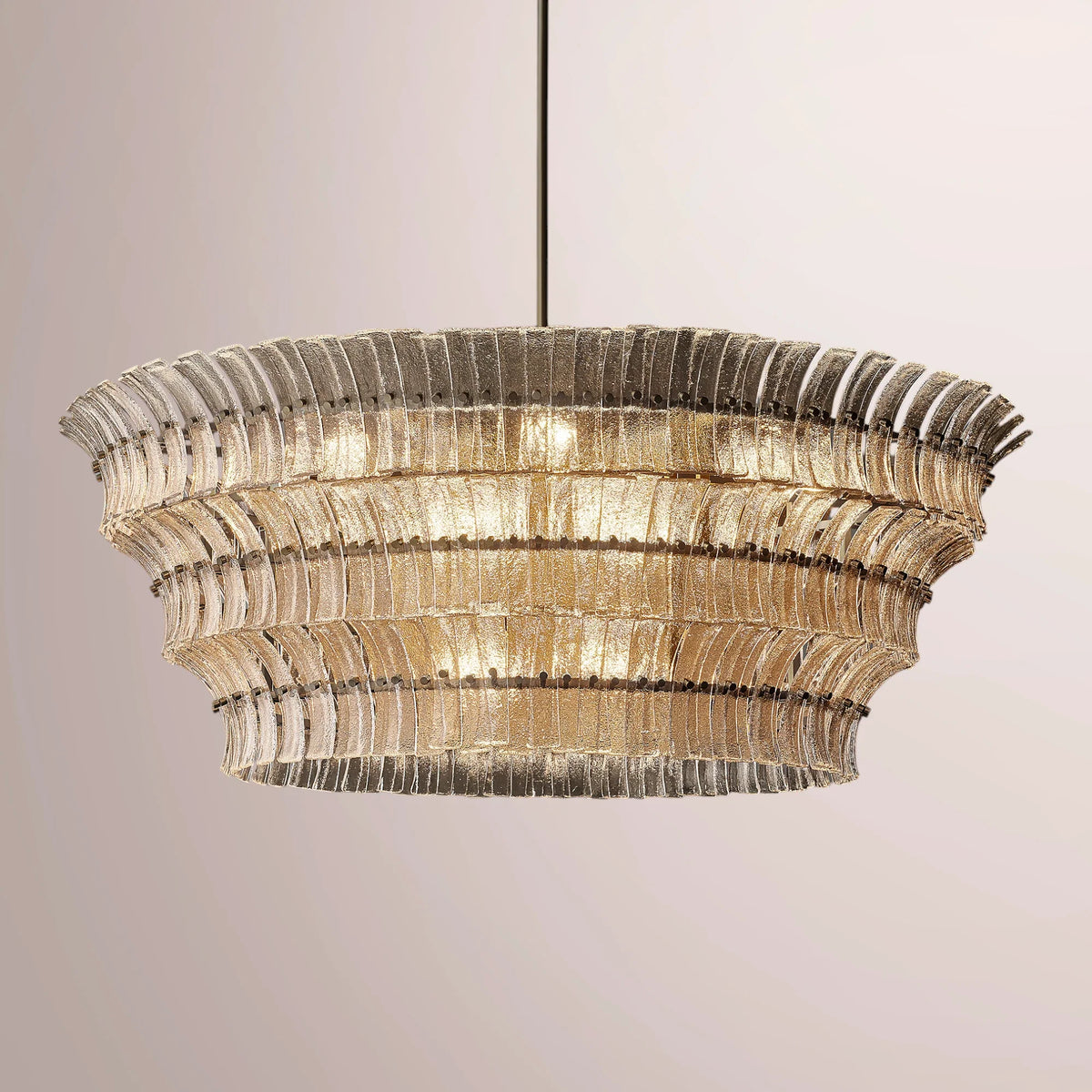 Romaino Smoke Glass Round Chandelier