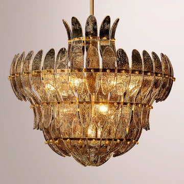 Amilar Smoke Glass Round Chandelier