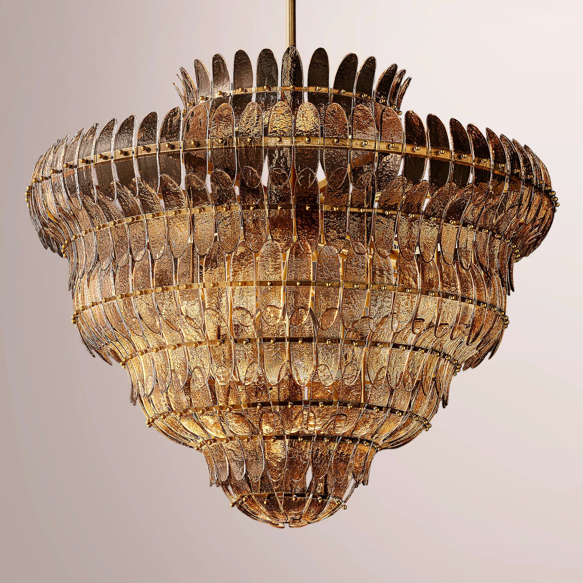 Amilar Smoke Glass Round Chandelier