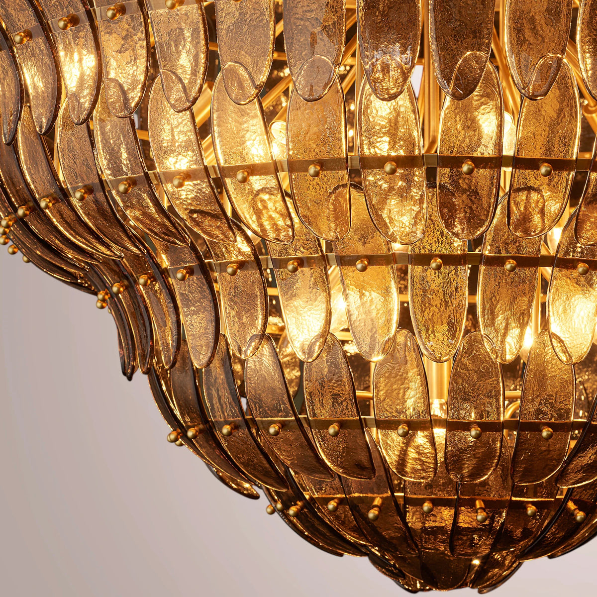 Amilar Smoke Glass Round Chandelier