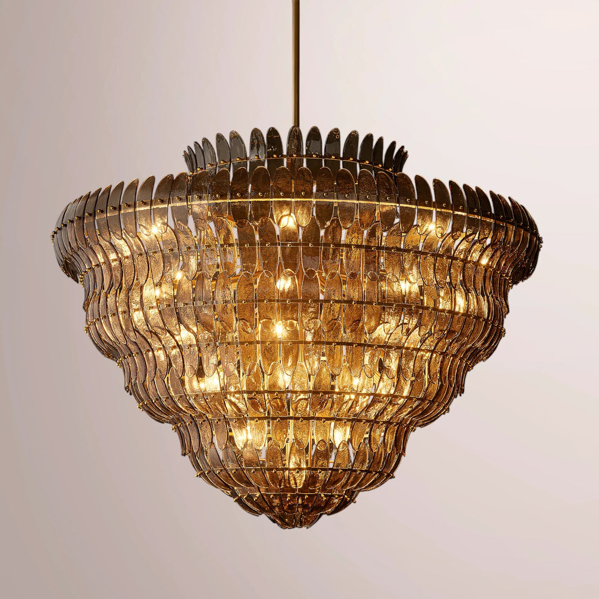 Amilar Smoke Glass Round Chandelier
