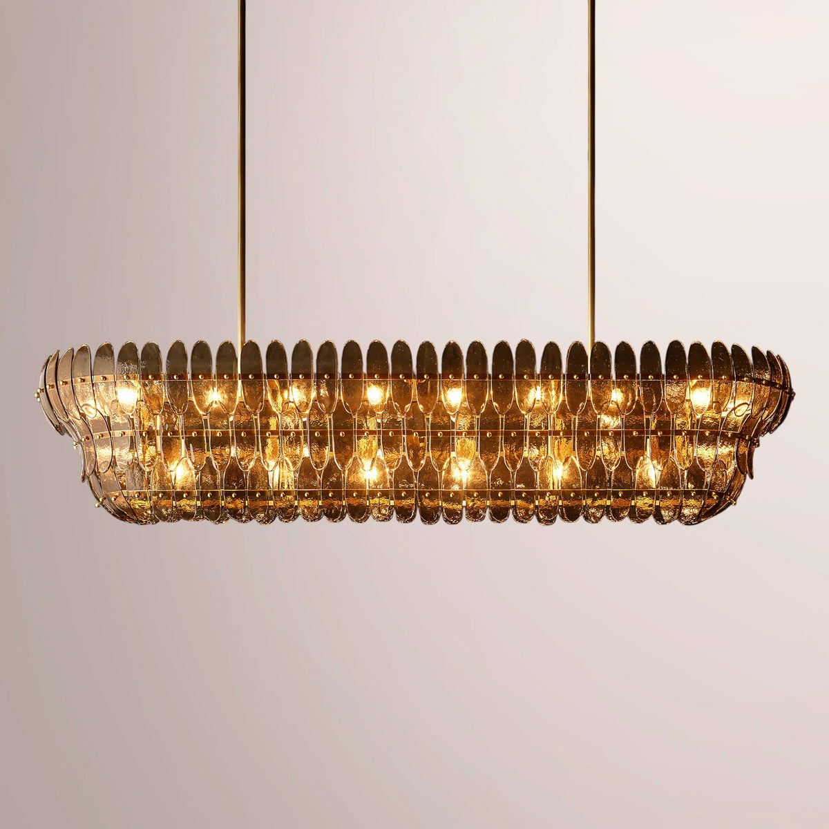 Amilar Smoke Glass Linear Chandelier