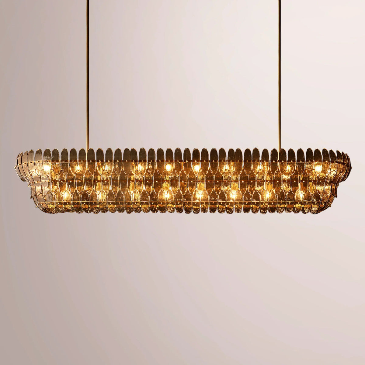 Amilar Smoke Glass Linear Chandelier
