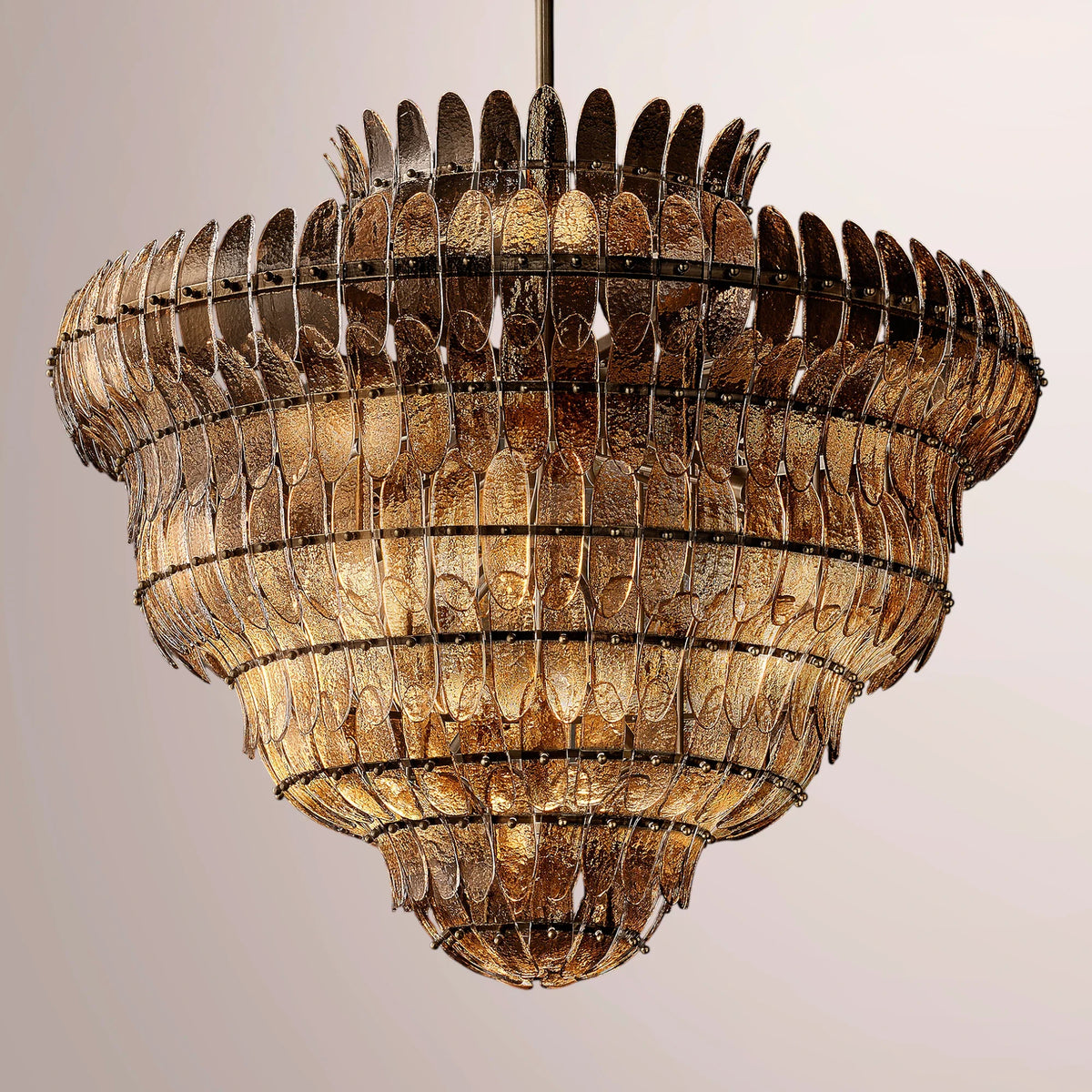 Amilar Smoke Glass Round Chandelier