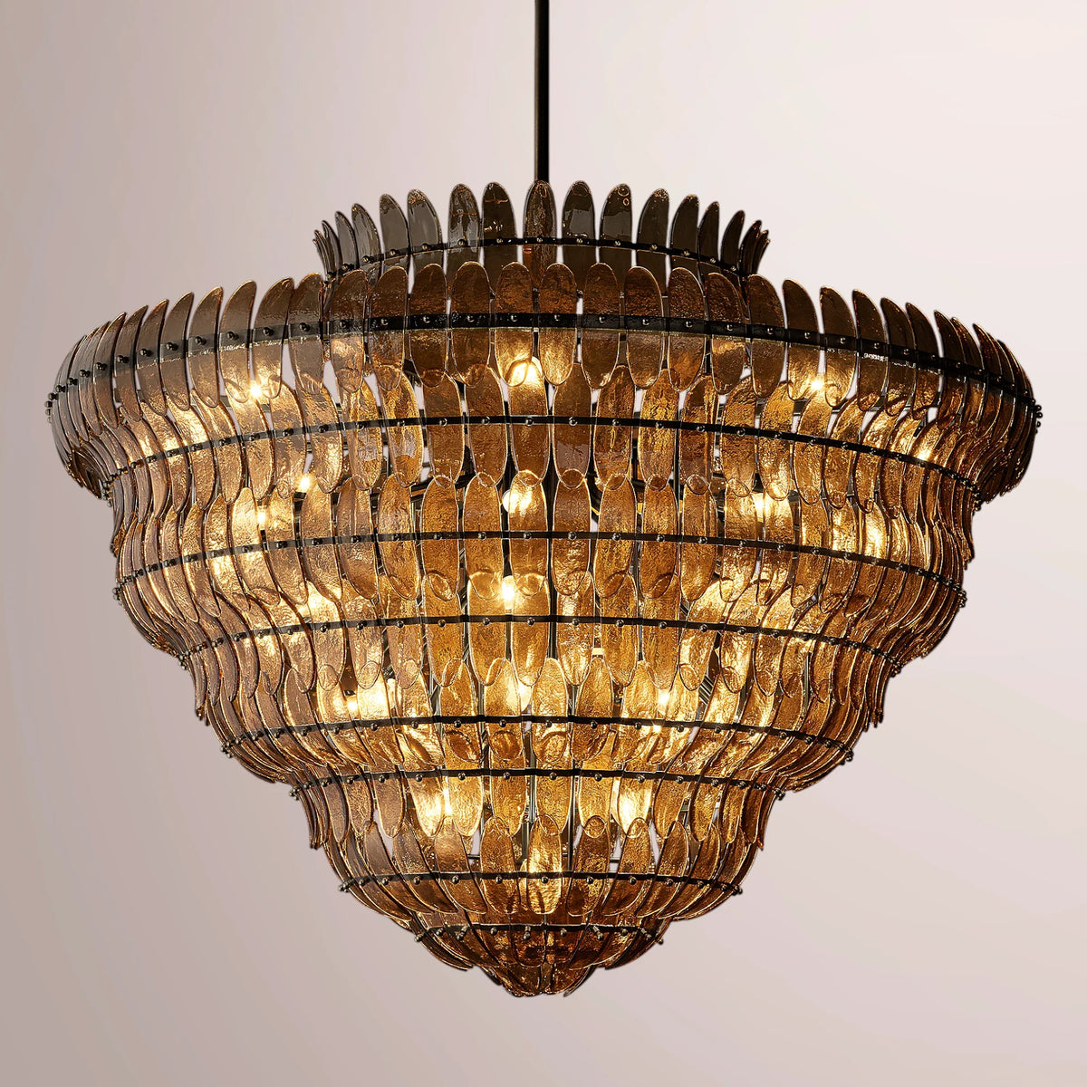 Amilar Smoke Glass Round Chandelier
