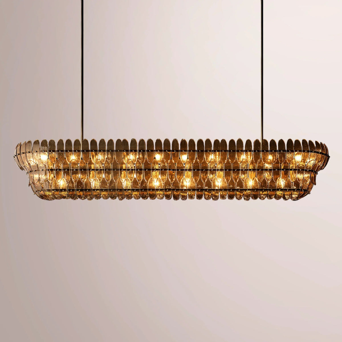 Amilar Smoke Glass Linear Chandelier