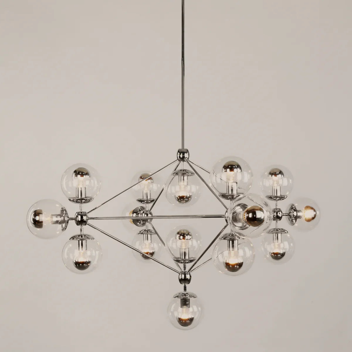 Modo Chandelier 39" - 4 Sided, 15 Globes