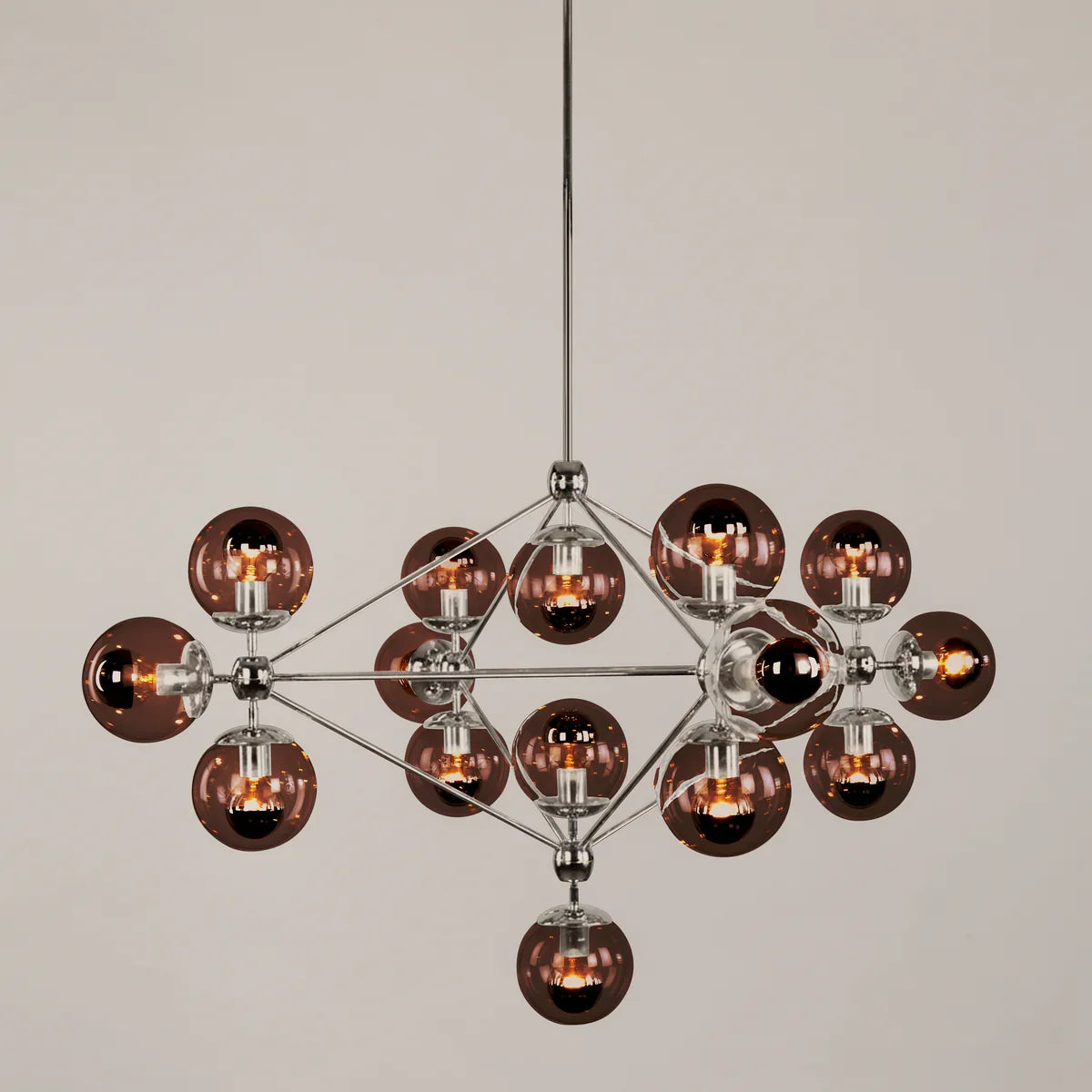 Modo Chandelier 39" - 4 Sided, 15 Globes