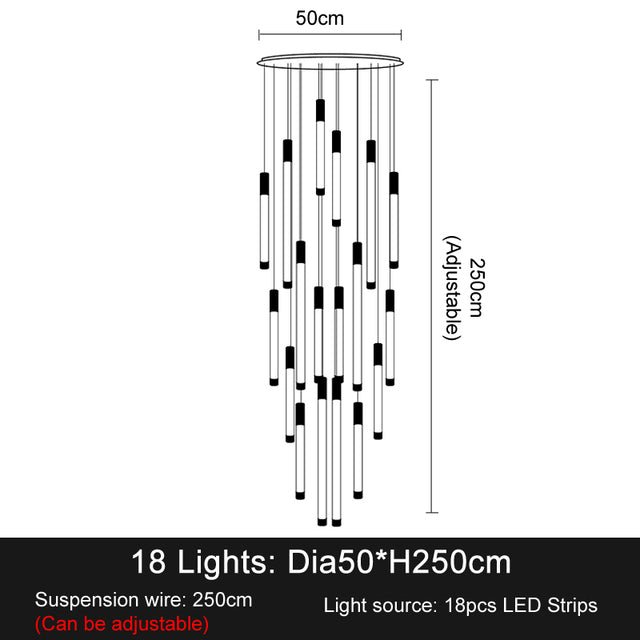 buyLa Barra Modern Staircase Foyer Chandelier - Morsale