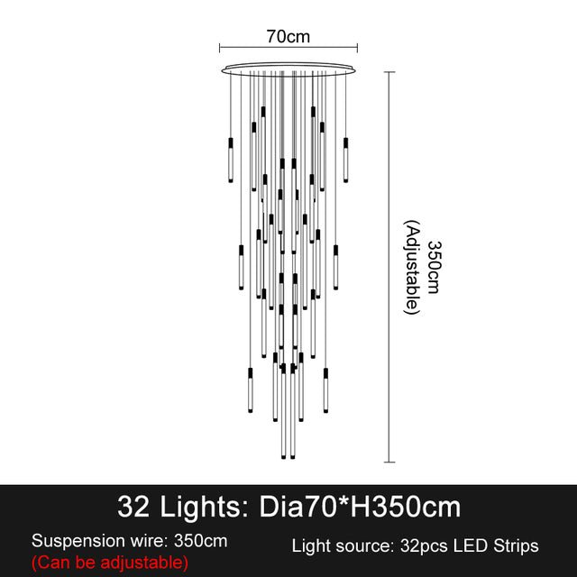 buyLa Barra Modern Staircase Foyer Chandelier - Morsale