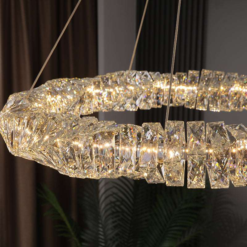 buyBacci 39" Round Crystal Chandelier - Morsale