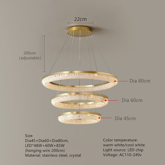 buyRoss Modern Crystal Chandelier - Morsale