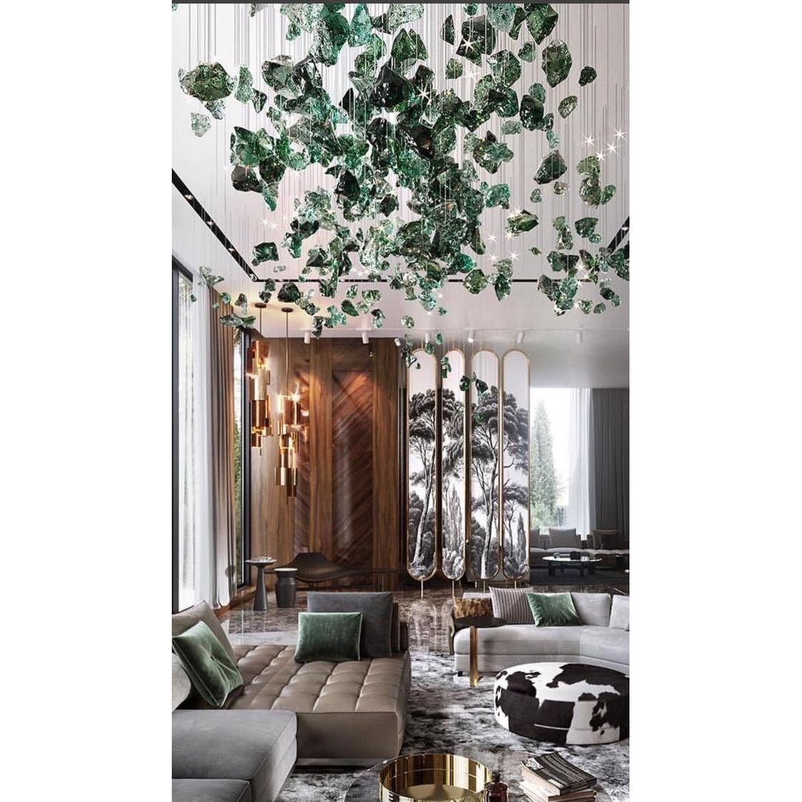 Rainfall Glass Gem Stone Chandelier-Chandelier-casivra-casivra