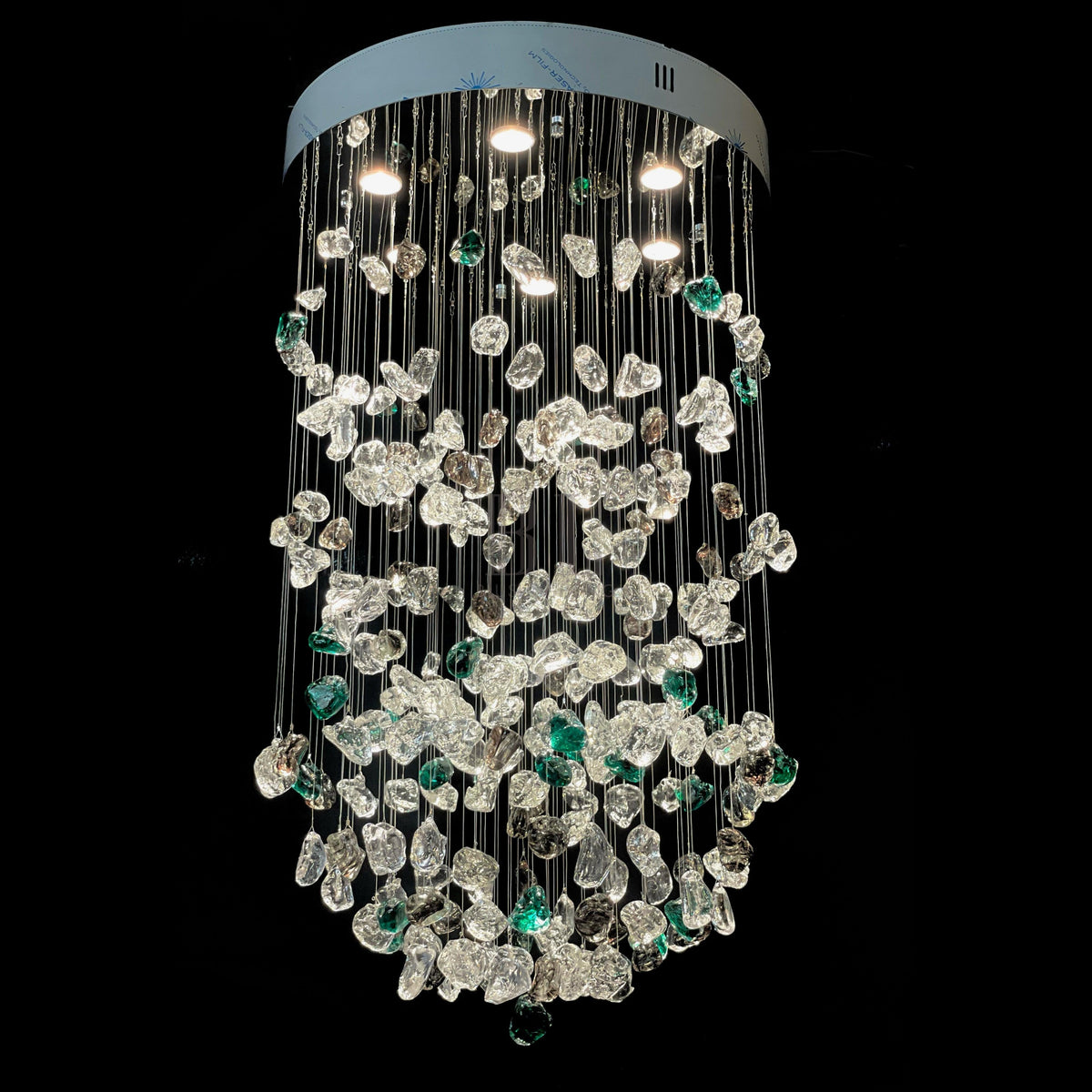 Rainfall Glass Gem Stone Chandelier-Chandelier-casivra-casivra