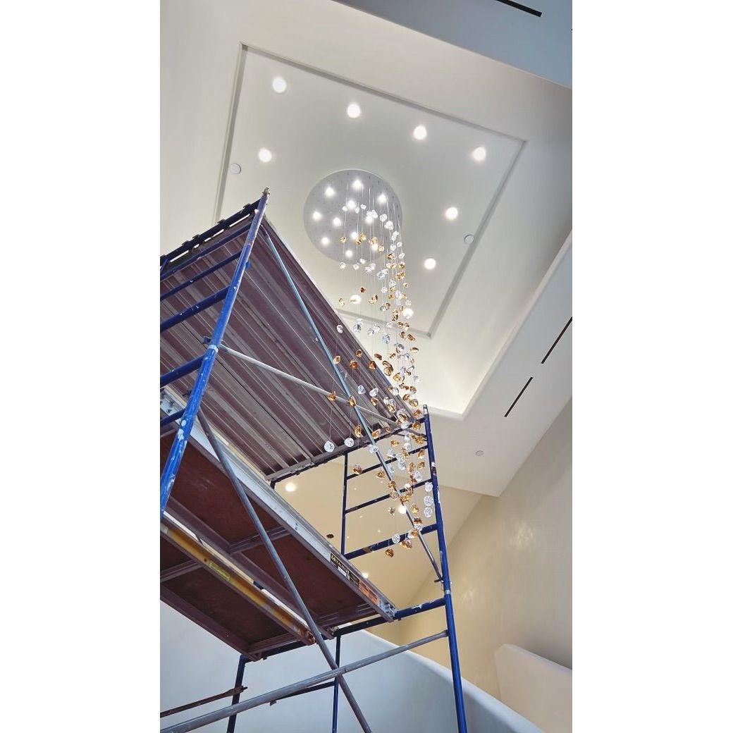 Rainfall Glass Gem Stone Chandelier-Chandelier-casivra-casivra