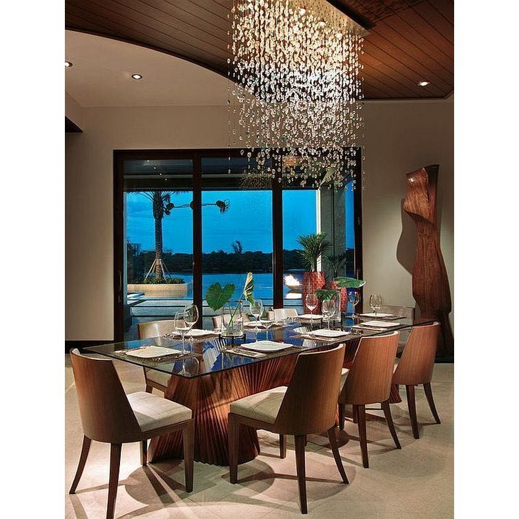 Rainfall Glass Gem Stone Chandelier-Chandelier-casivra-casivra