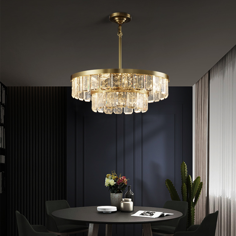Rebecca Postmodern Double Tier Crystal Chandelier - D 33.46+23.62"*H 8.66"casivra