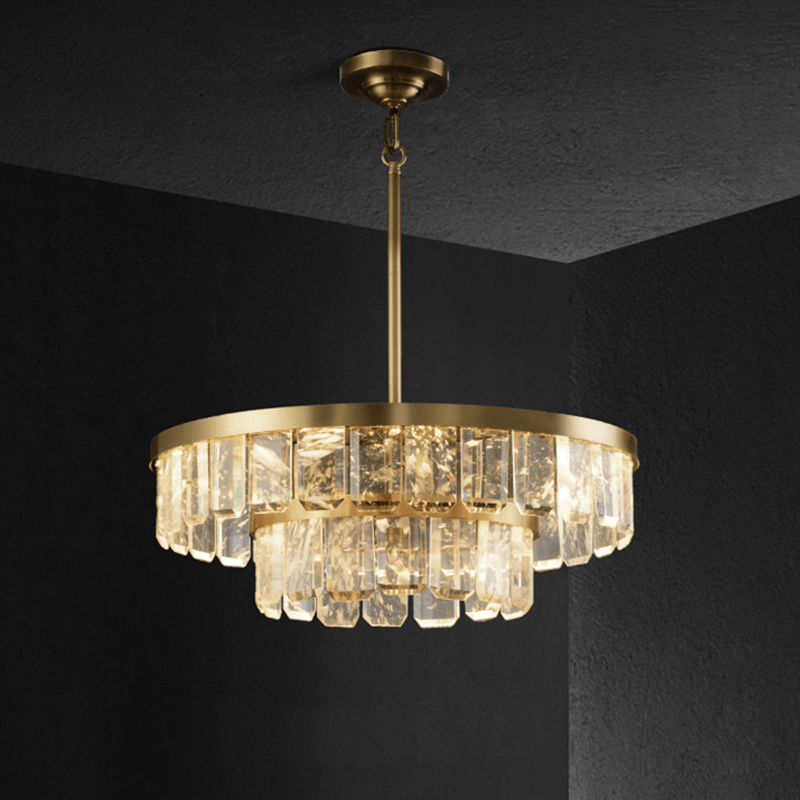 Rebecca Postmodern Double Tier Crystal Chandelier - D 23.62"*H 8.66"casivra
