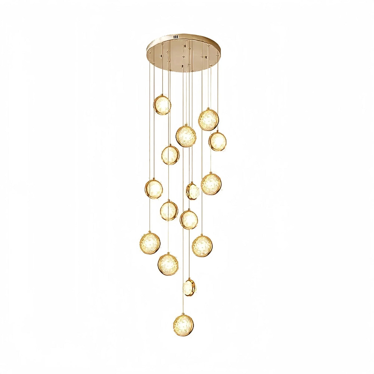 Reina Crystal Long Chandelier - 16 Lights: 23.62" D x 118.1" Hcasivra